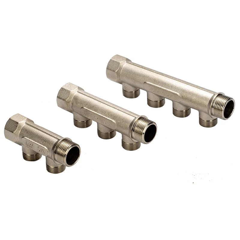 1/2 to 2 Inch Corrosion-Resistant Brass Manifolds with Multiple Ports 2-4 ports