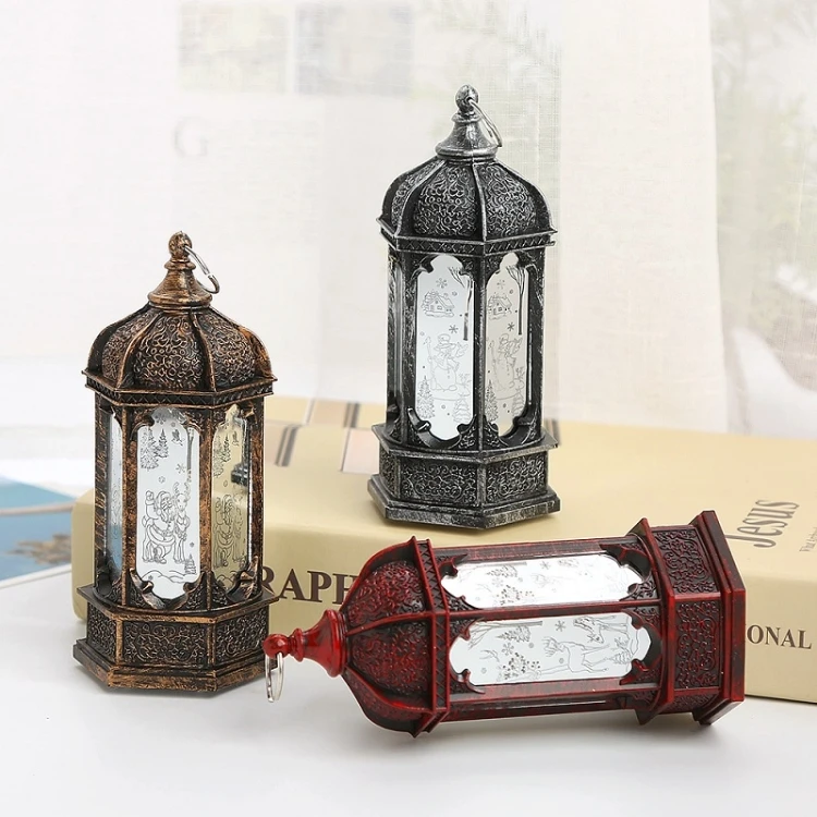 Factory directly sale 12pcs Christmas decoration LED Electronic Candle Night Light Moroccan Style Retro Candlestick Lamp