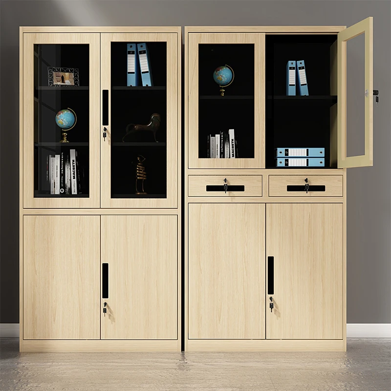 2 двери металлический шкаф для документов стальной хранения деревянная печать плюс ящиков