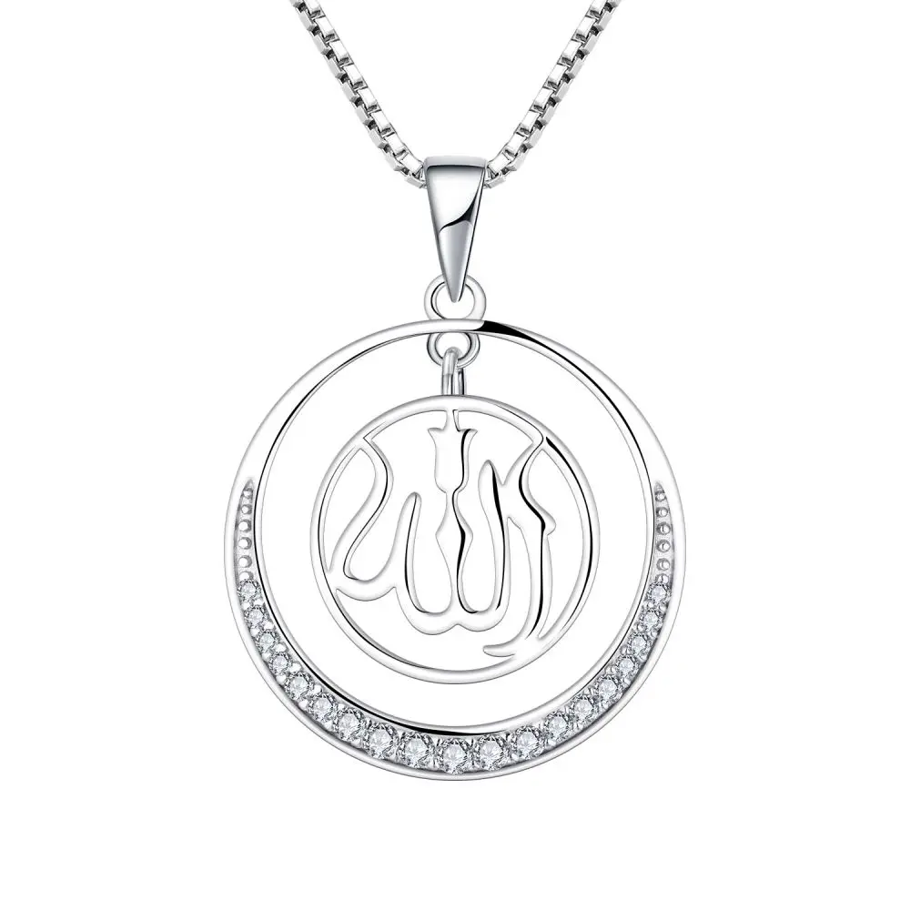 2024 New Design Fashion 925 Sterling Sliver Pendant Special Muslim Islam Religious Pendant Necklace