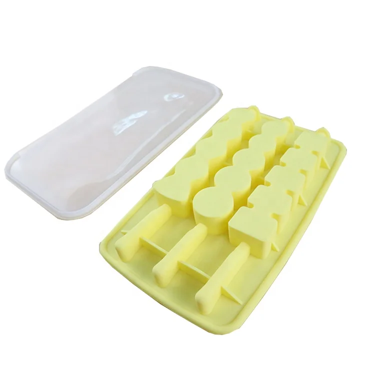 Reusable Lemon Fruit Shape Giant Lollipop Mold Lemon Shape Silicone Popsicle Mold For Kids