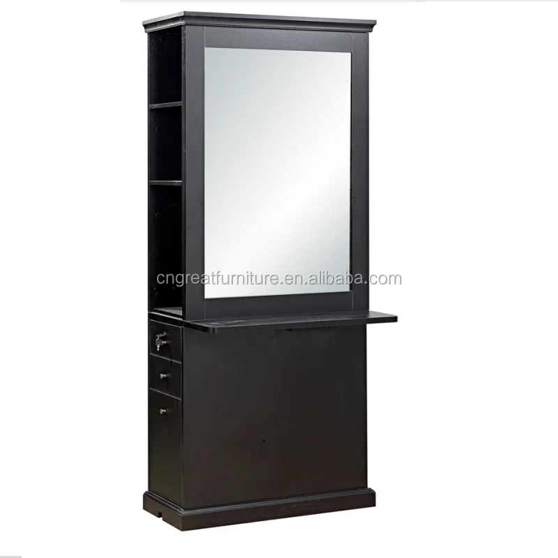 Wholesale Factory Hair Salon Double Sided Styling Selfie Mirror Station For Barbershop