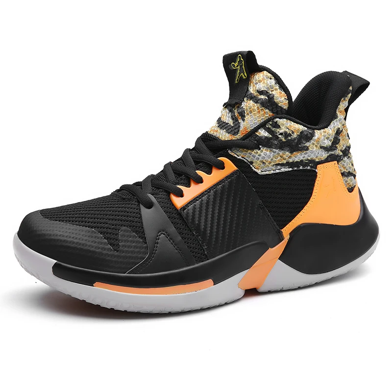 HN6046 Street Basketball Sneakers Anti skid High top Breathable Basketball 36-45#
