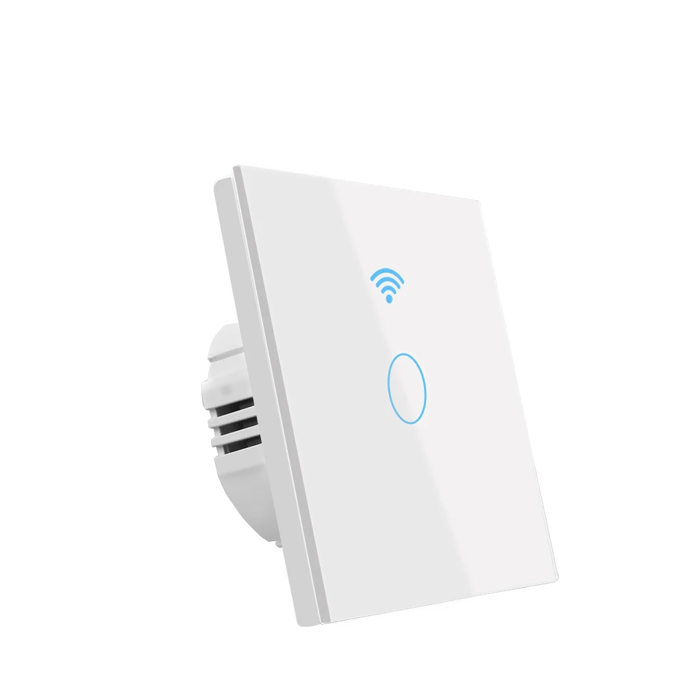Factory Price Smart Switch With Voice Control Glass Panel Tuya App EU  Wifi Touch Light Wall Switch