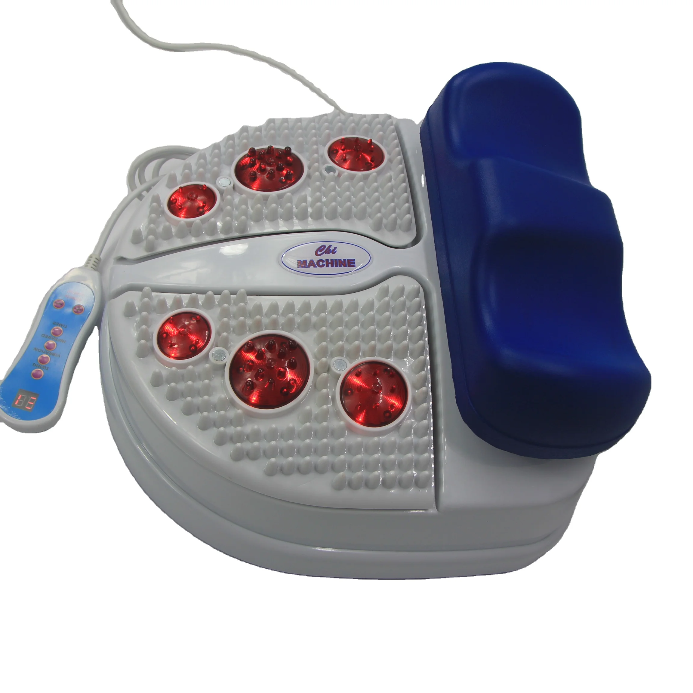 Vibro Therapy Passive Exerciser with Wired Remote Control Adjustment Foot Swing Blood Circulation Chi Machine
