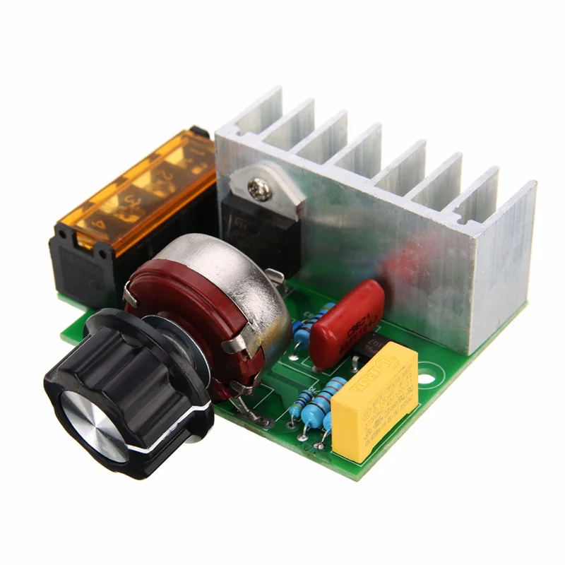 4000W 0-220V AC SCR Электрический регулятор напряжения скорости вращения двигателя диммеры скорость затемнять с Температура