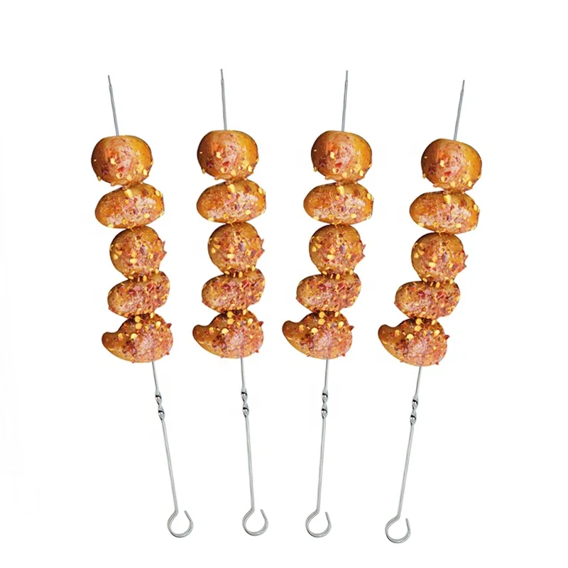 Bbq Accessories Skewers 201 Stainless Steel Stick Skewers Grill Sticks for BBQ,Shish,Chicken,Shrimp,Kabob,Party Essentials