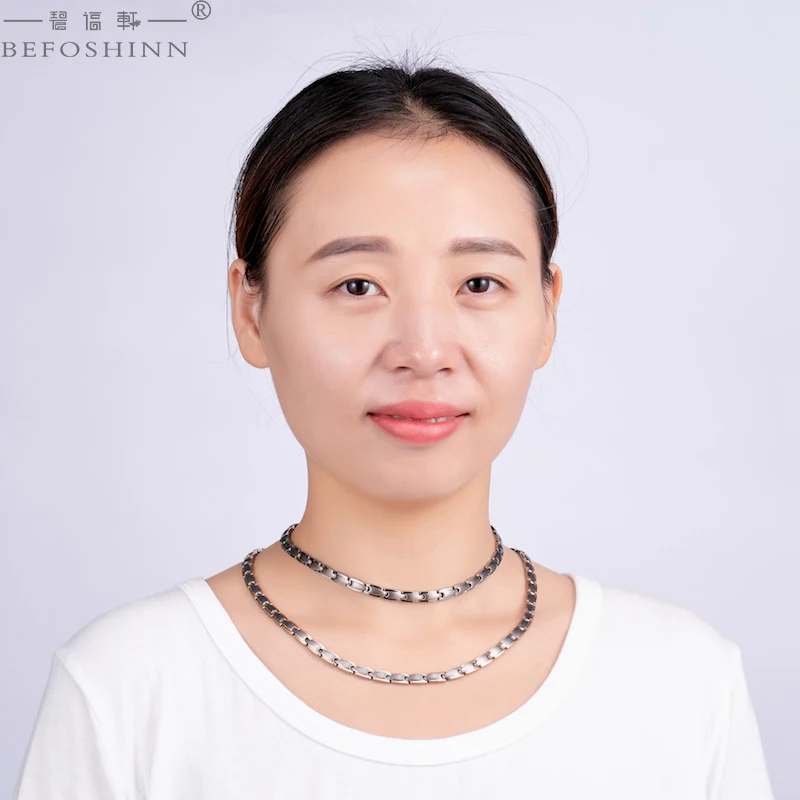 Ожерелье под заказ 4 в 1 Мужская Био энергия здоровья Титан 2021 модная Роскошная цепочка позолоченные титановые ожерелья подарок