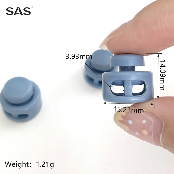 SAS Factory Direct Selling In Stock Plastic Spring Cord Lock Stopper Dark Blue Elastic Cord Stopper