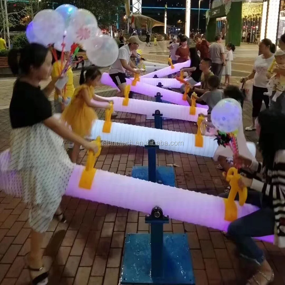 commercial outdoor garden patio kids adult seesaw rgb colors changing teeterboard led see saw illuminated seesaw playground