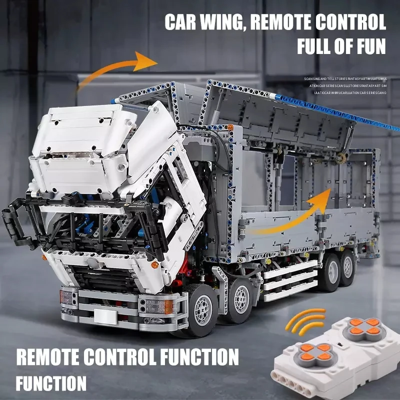 Mould King 13139 Waste Card Container Truck Adult High Difficulty Remote Control Electric MOC Technology Building Block Toys