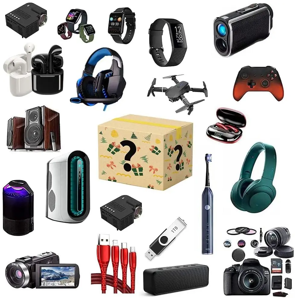 Good Quality electronic products high technology mystery boxes may obtain mobile phone Ear bone headphones Projector...