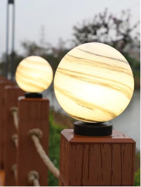 New creative design ip165 waterproof landscape courtyard yellow planet blue planet LED indoor and outdoor decorative night light