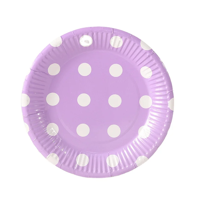 Disposable Degradable Birthday Cake Paper Plate for Picnic Party