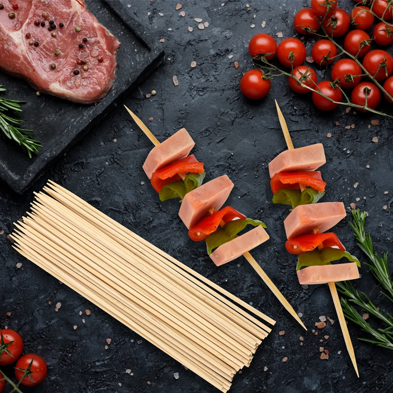 Durable bamboo round sticks disposable sticks for camping with fast delivery