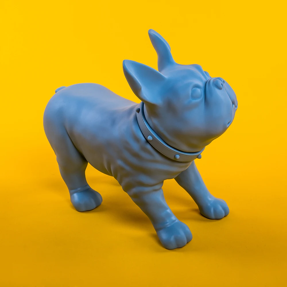 KEVIN1-BL  Wholesale  dogs plastic blue color dog  window display dog mannequin plastic bulldog mannequins doll for sale