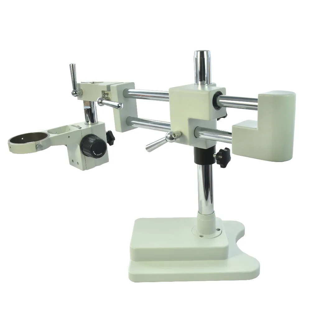 BIG SPLIT SIMUL-FOCAL MICROSCOPE DOUBLE BOOM STAND TRINOCULAR STEREO ZOOM MICROSCOPE