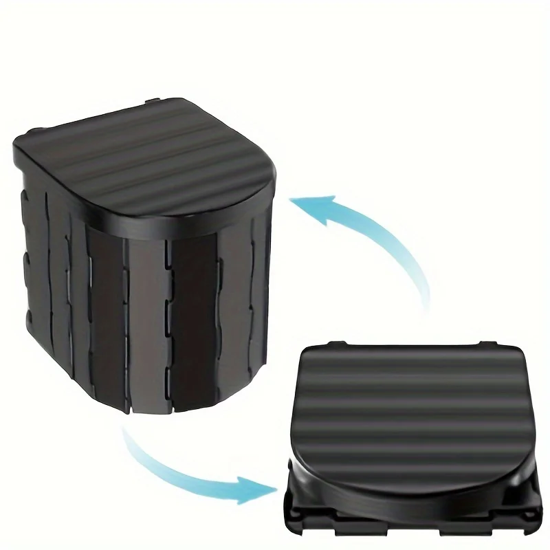 Outdoor Camping Portable Foldable Plastic Toilet with Lids Multifunctional Design for Garage Use