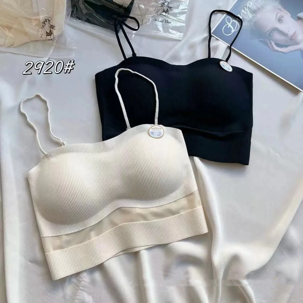 New Product Non-Steel Ring Gathering Comfortable Thin Top Bra Breathable Jelly Bra
