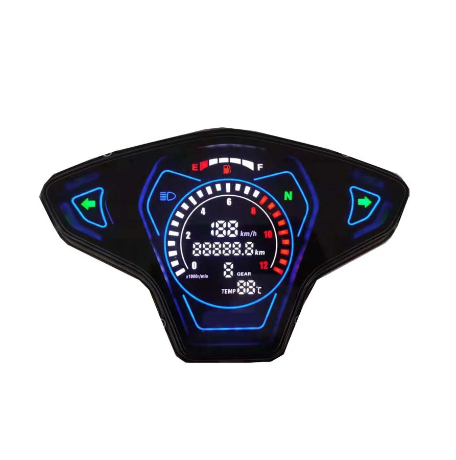 Мотоциклетный Спидометр с ЖК-дисплеем инструмент touch код уровня топлива температурой