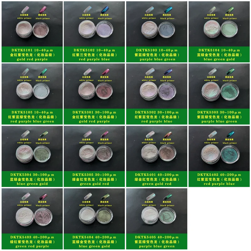 Cosmetic Grade Lip Gloss Chameleon Powder Color Changing Powder Multicolor Chrome Pigment For Eye Shadow MOQ 100G  Nail Art