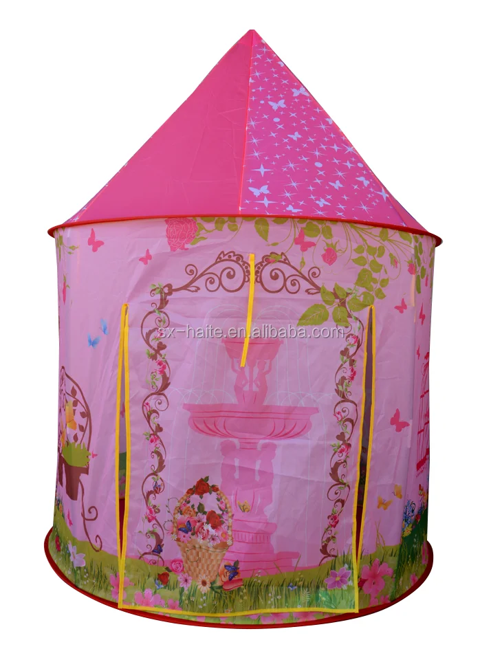 Child Play Princess Pink/Bule Castle Tent For Girls/Boys Indoor Outdoor Playhouse