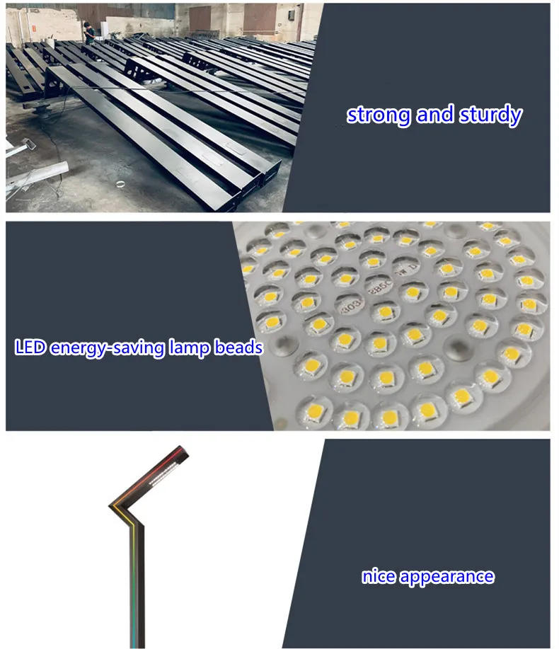 Outdoor Lamp arm poles solar light garden light poles Aluminum street light pole price