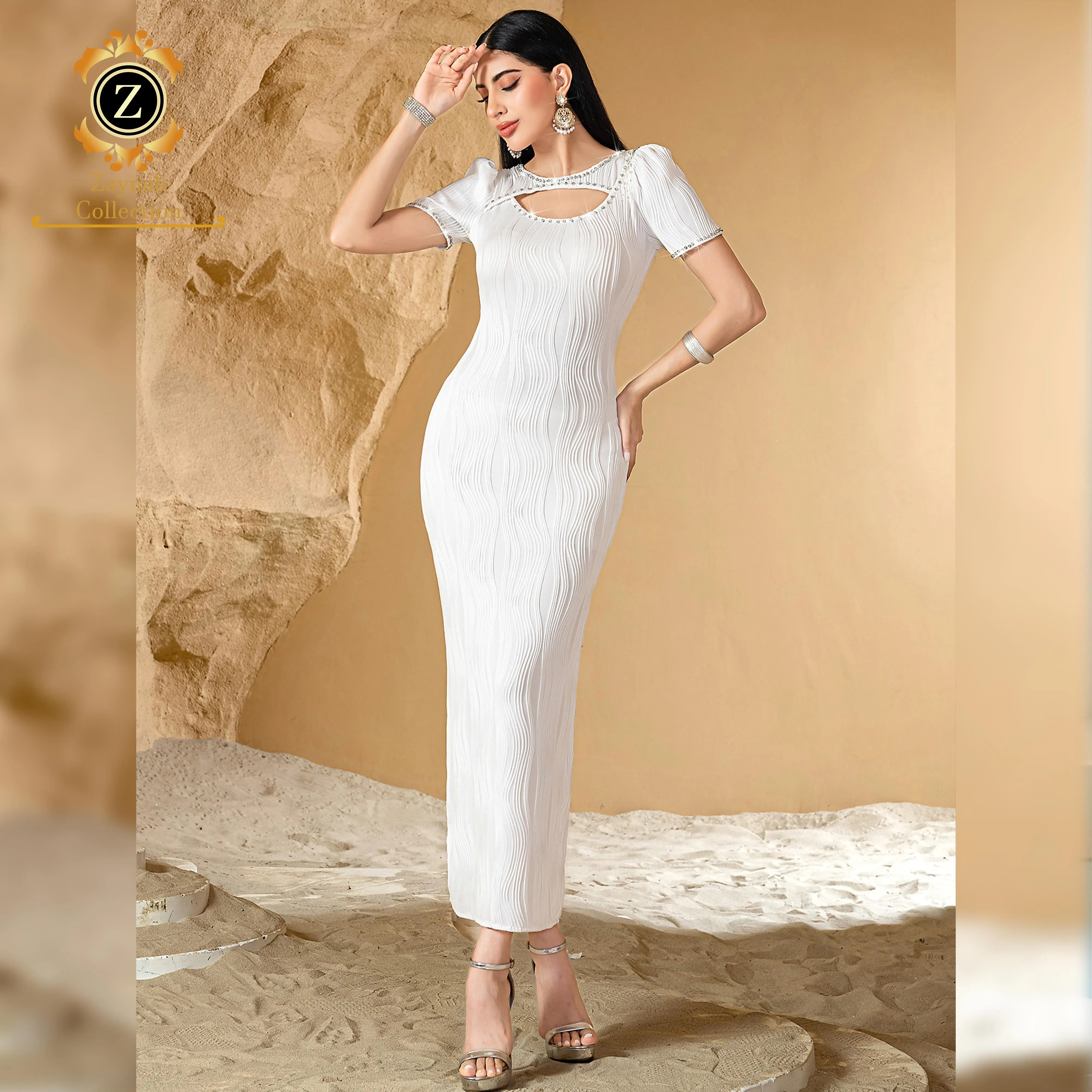 Zaynab Women Muslim Dress Dress Islamic Eid Dubai Dubai Girls Abaya Woman Muslim Woman Dress Elegant Abaya