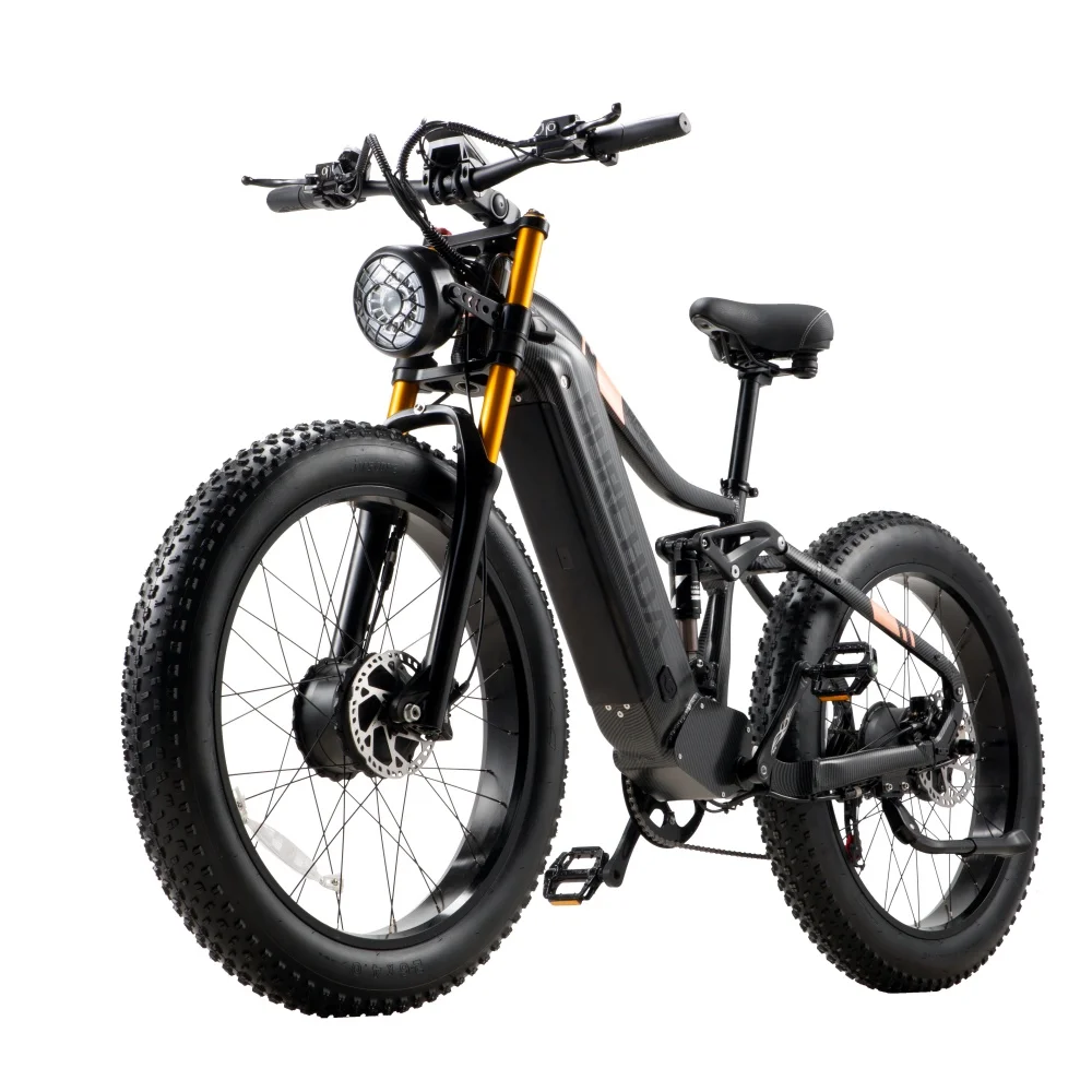BURCHDA HC26 Factory price Double Motors Big Wheels Electric Mountain Bike 48V30AH 1000W Electric Hybrid Bike heavy-duty