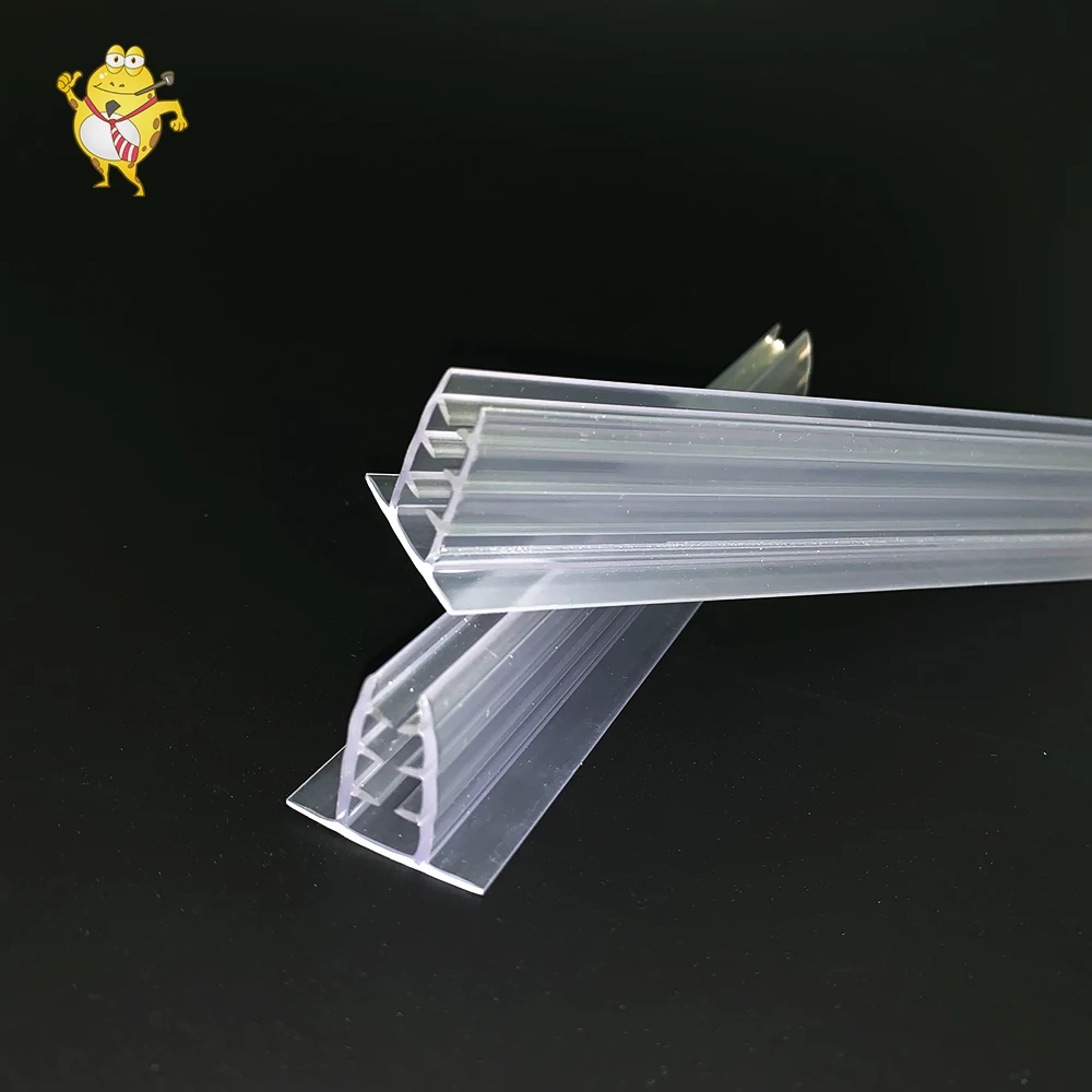 Clear PVC Shelf Price Talker Hinged Soft Grip Wire Basket Sign Holder for Advertising Supermarket