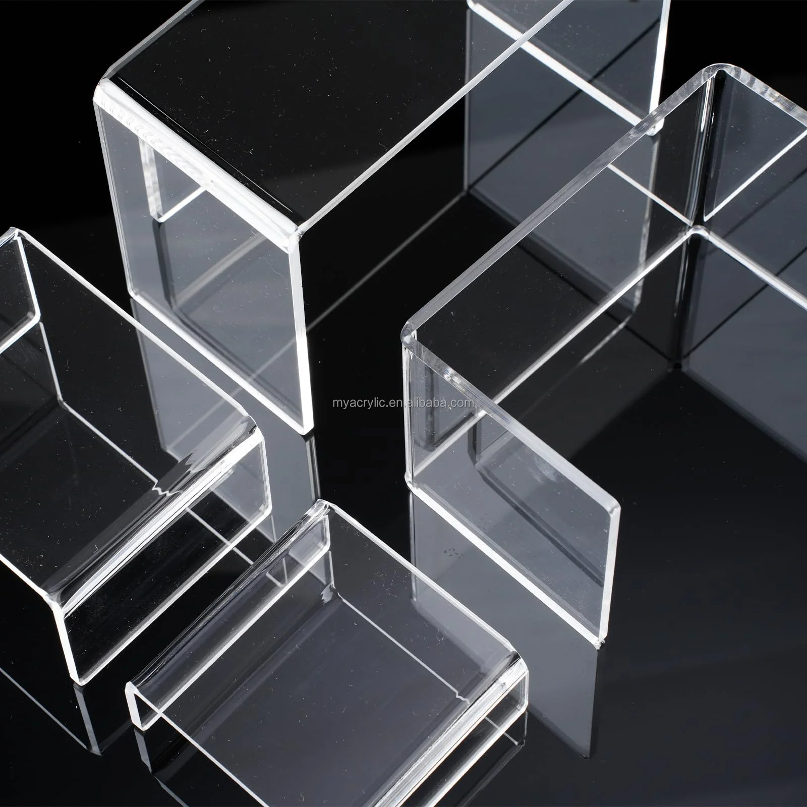 Прозрачные акриловые подставки 3 мм большие акриловые подставки для демонстрации моделей ювелирных изделий для кексов и розницы в форме люцита U