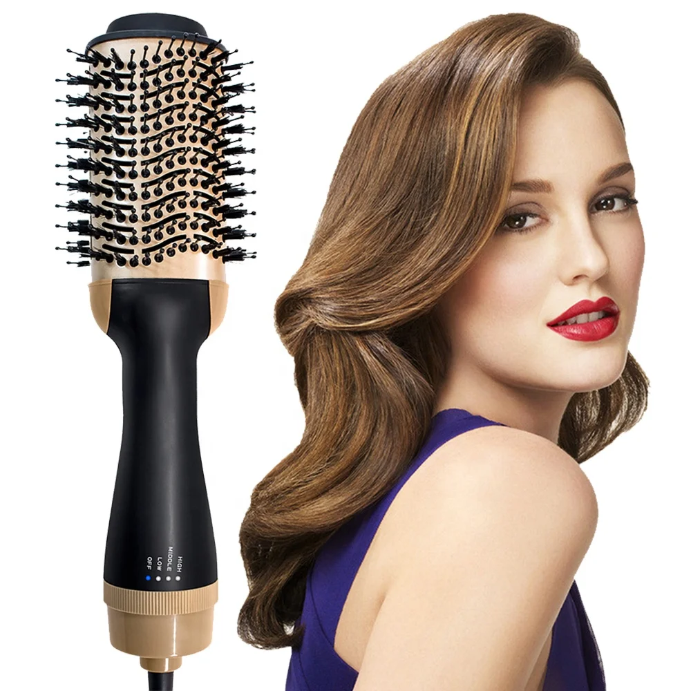 Amazon Top Seller Wholesale Hair Dryer Professional Hot Cold 1000W Hair Brush Dryer Comb One Step Hair Dryer