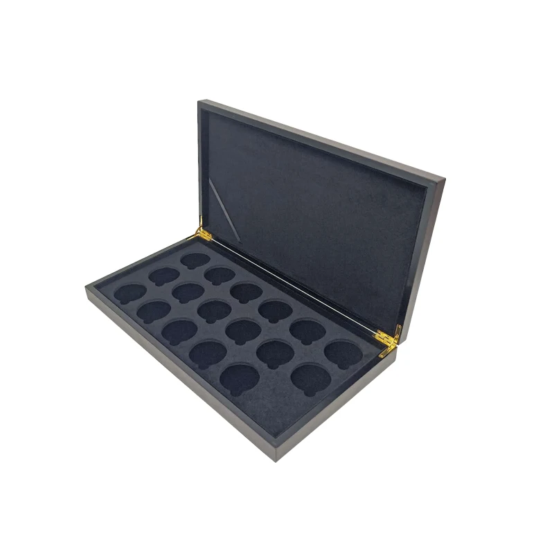Coin Holder Case with Storage Wooden Box Coin Collection Supplies for Commemorative Coins Medals collection