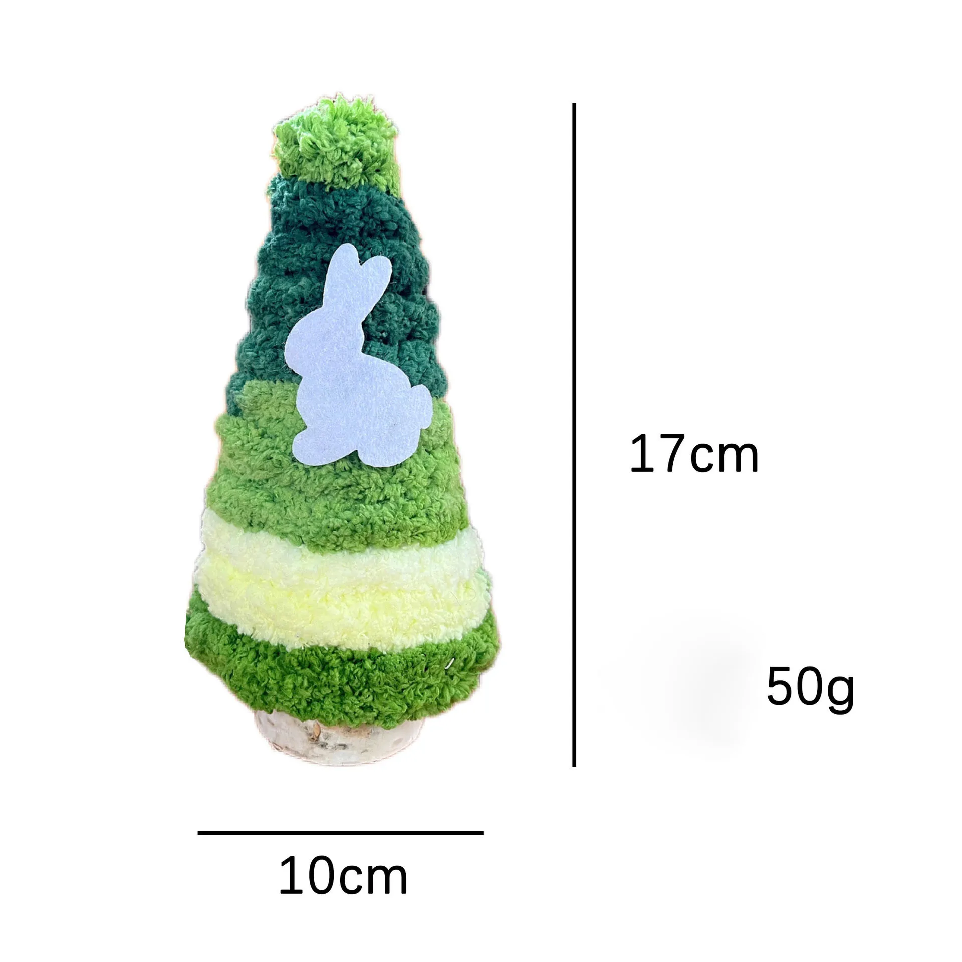 Easter Day Decor Handmade Plush Tree with Felt Bunny & Carrot On Table Ornaments with for Party Home Office Easter Supplies