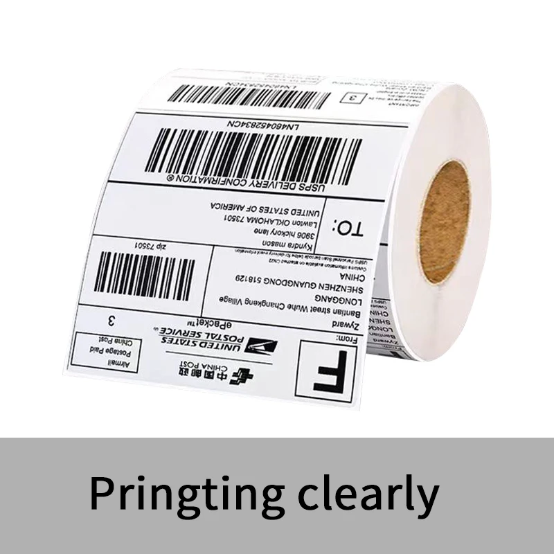500 Sheets 100*100mm Bpa Direct Thermal Shipping 4 X 4 Direct Thermal Label For Logistic