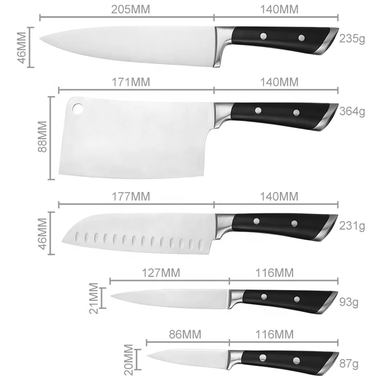 7 Inch High Quality German Stainless Steel Kitchen Knife Professional Santoku Knife with ABS Handle
