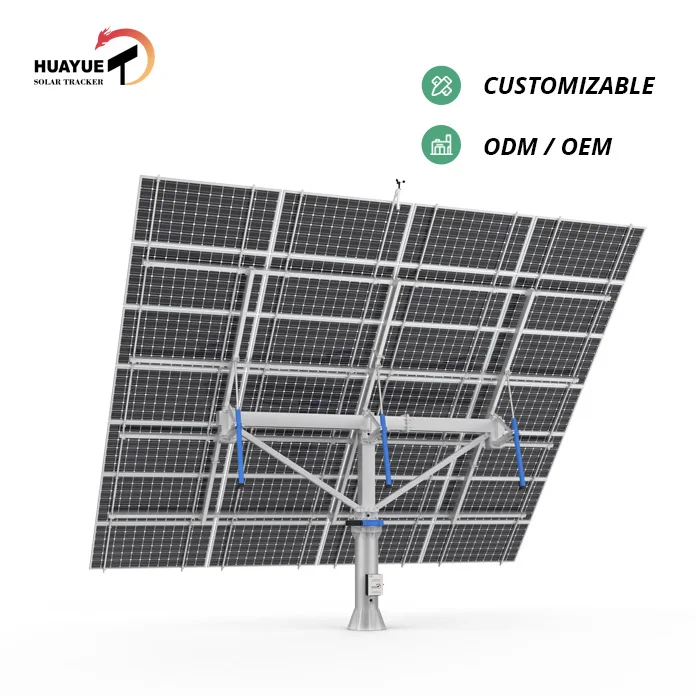 Huayue solar tracker HYS-32PV-144-M-3LSD Enjoy a Green Life with Ample Sunlight! Install Residential Dual Axis Solar Tracker