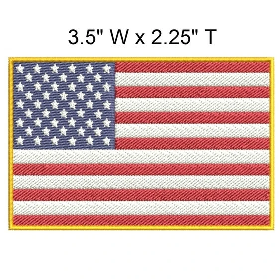factory made logo military national flag school clothes cotton woven custom embroidery patch