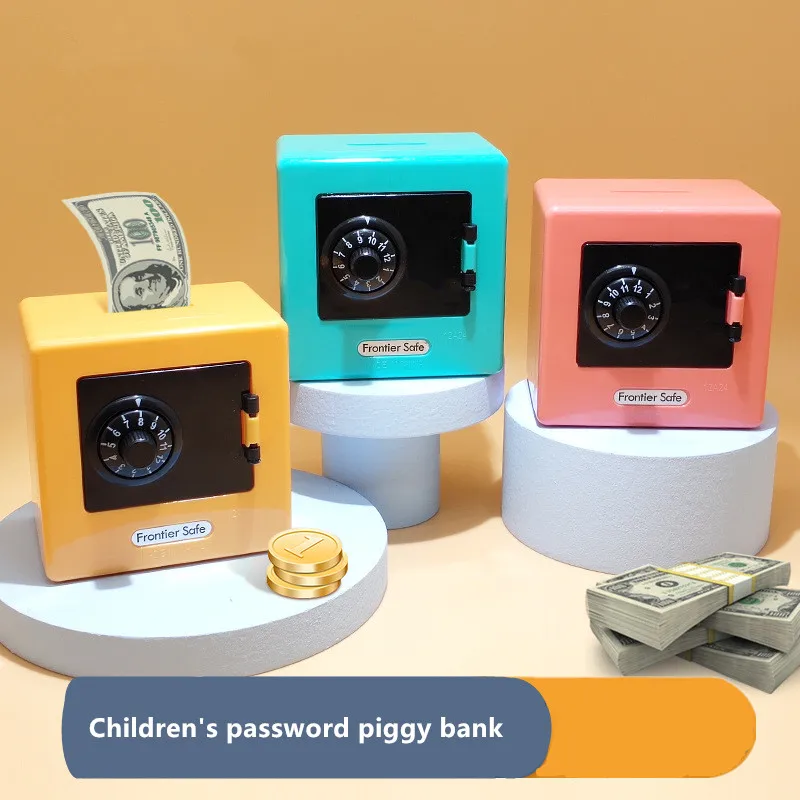 Hot ATM Rotating Password Piggy Bank Cash Coin Saving Box ATM Bank Safe Box Automatic Deposit Banknote Christmas Kids Gift