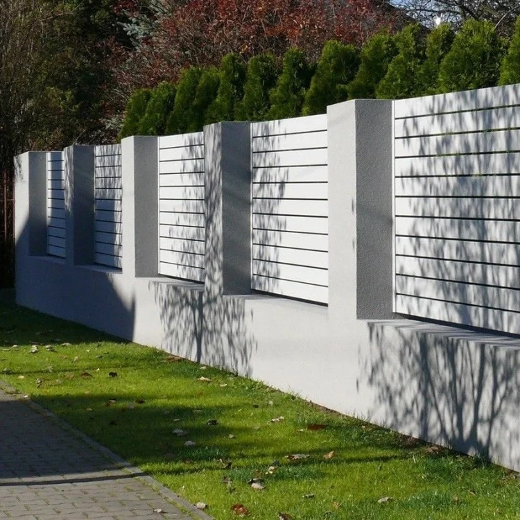 Welded black garden fence aluminum small villa border outdoor panels aluminum decorative metal garden fences