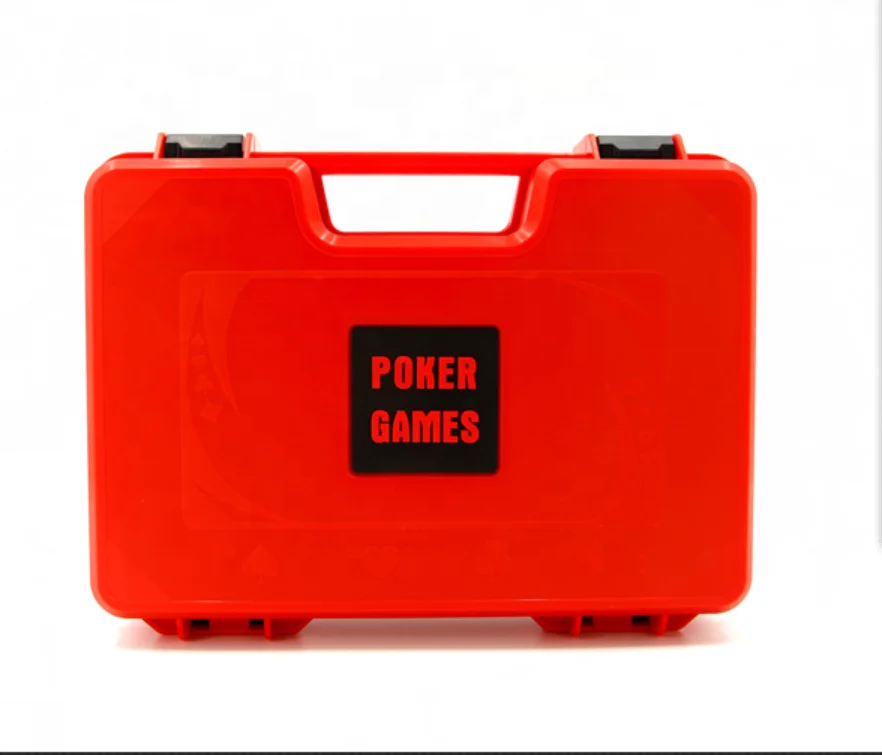 Patent certificate copyright exclusive custom 300pcs poker chips RED case . waterproof and anti-explosion