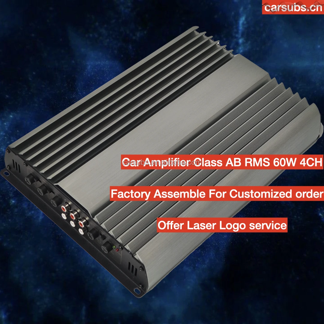 Factory OEM Car Stereo Speaker Amplifier 4CH RMS 60W 4 Channels Peak 6800W Full range Car Amplifier Class AB