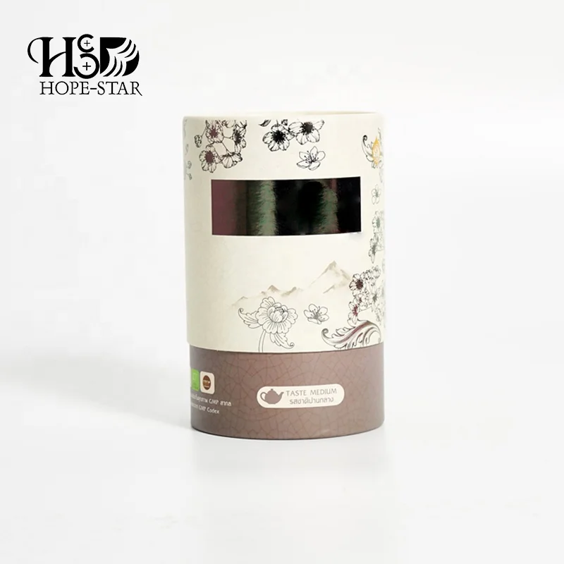 Chinese Factory Customized Food Coffee Tea Cardboard Cylinder Box Tea Paper Tube Packaging