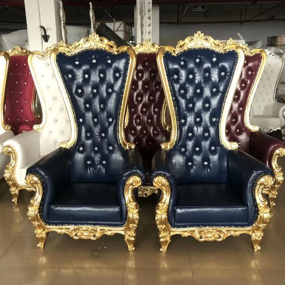 Hot Sale Bride and Groom Wedding Sofa High Back Royal Furniture King Throne Chair