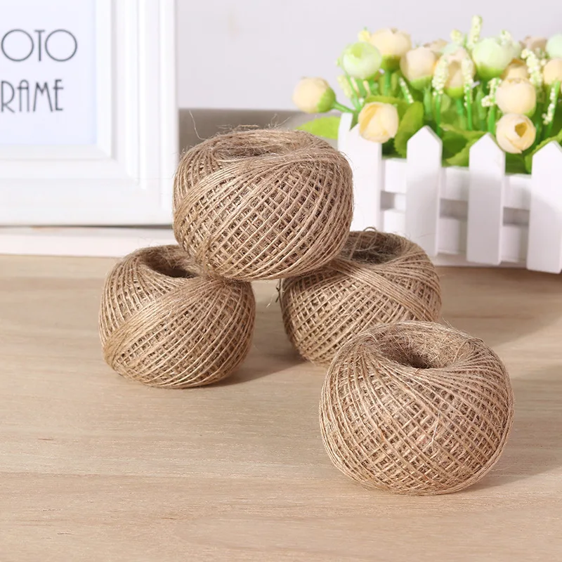 Wholesale hemp rope handmade DIY bundled packaging single strand hemp rope 1mm100m hemp rope vintage accessories