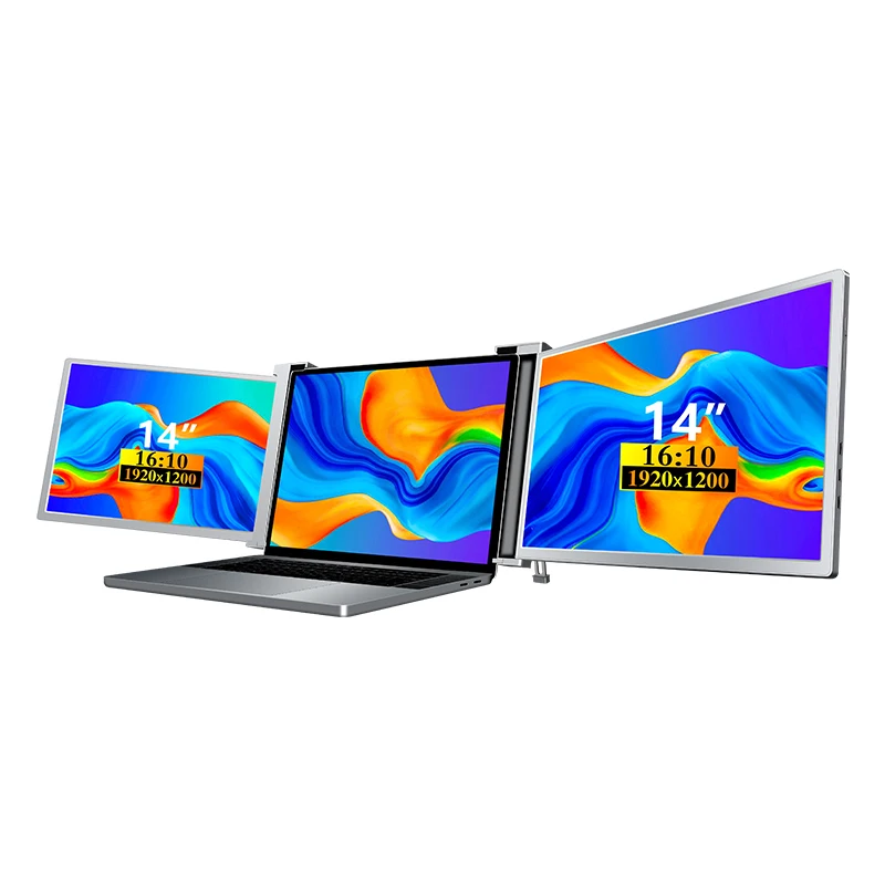 lcd screens 14inch portable monitor for laptop dual screen triple pc monitor