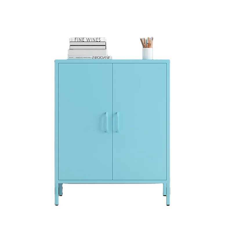 Hot Sale Industrial And Modern Design 2 Door Metal Storage Cabinet Locker Standing Accent Cabinet For Home