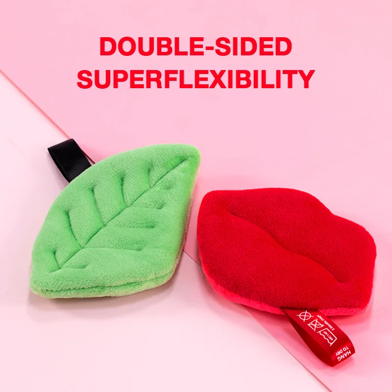 Unique design velour face makeup puff dual side foundation powder puffs blender with handle