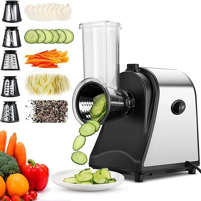 Electric Vegetable Cutter Stainless Steel Vegetable Shredder Slicer Carrot Potato Cheese Grater Salad Maker