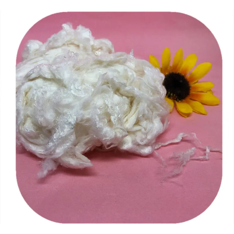 Высокое качество оптовая продажа 1.4D 38 мм натуральное бамбуковое волокно белое бамбуковое волокно производитель